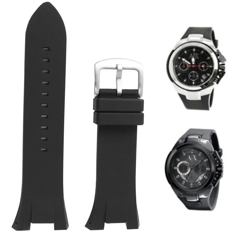 

Ремешок резиновый для мужских часов AX1803 AX1802 AX1040 AX1050, силиконовый особый браслет для наручных часов, 32x14 мм