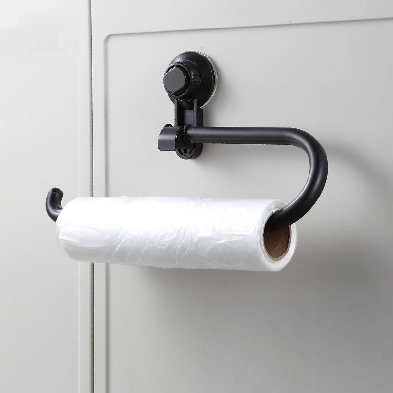 Portasciugamani a ventosa 1PC ABS nero/bianco senza perforazione portasciugamani da bagno