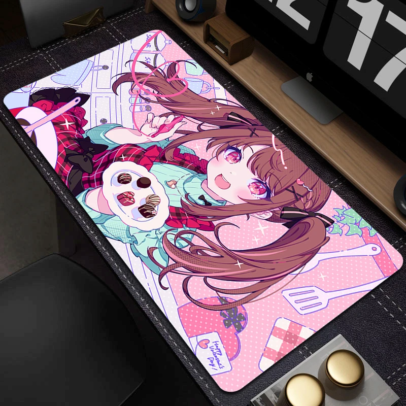 

Cute Anime Girls Mousepad Extend Computer Mouse Mat Kawaii Large Gaming Mouse Pad Pc Gamer Accessories Locking Edge Keyboard Pad