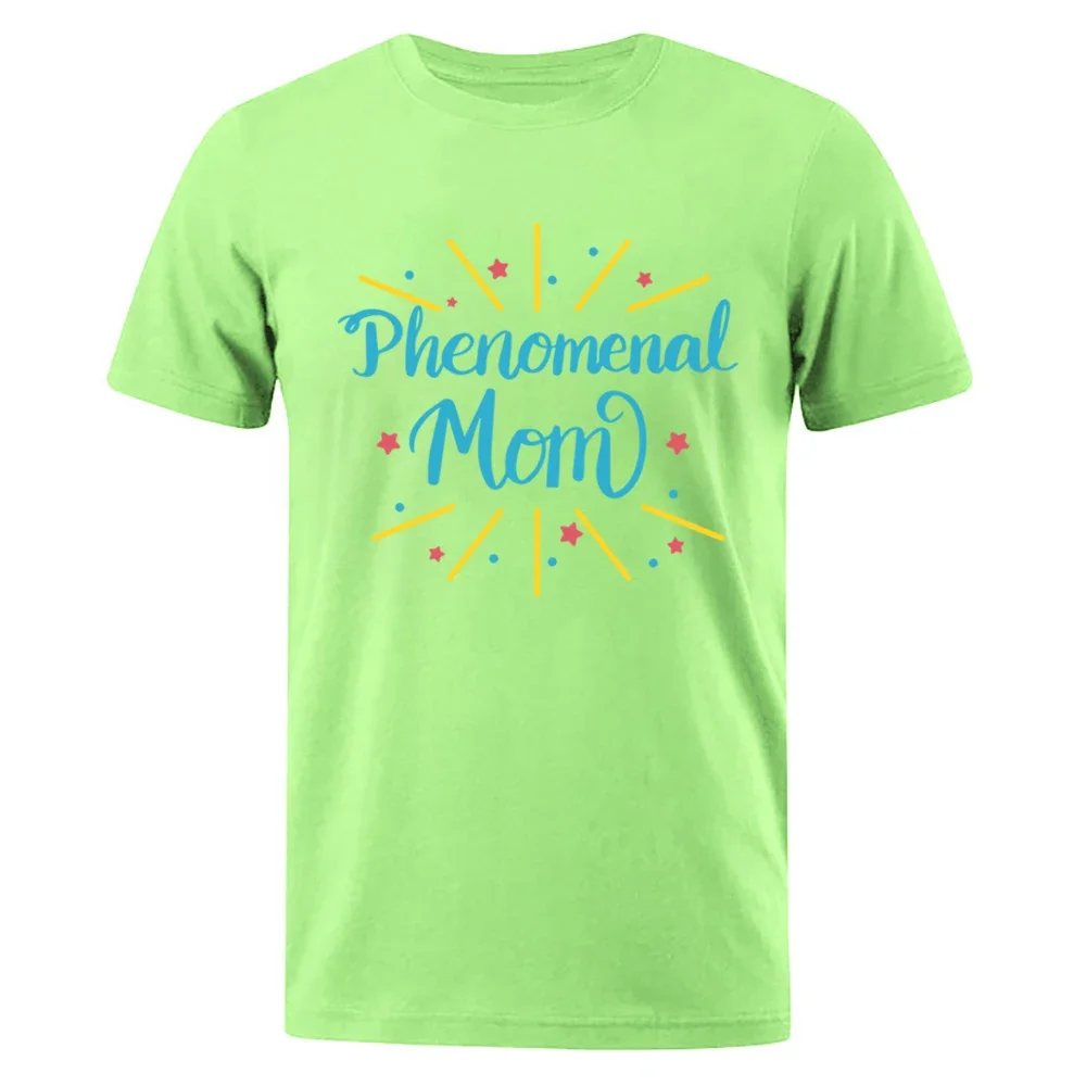 The Phenomenal Great Mom Print Tshirt Men Oversized O-Neck Tee Clothes Street Street Breathable Short Sleeve Casual Cotton Tops