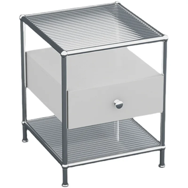 Bedside table Modern modular combination side cabinet Simple stainless steel storage cabinet Medieval locker