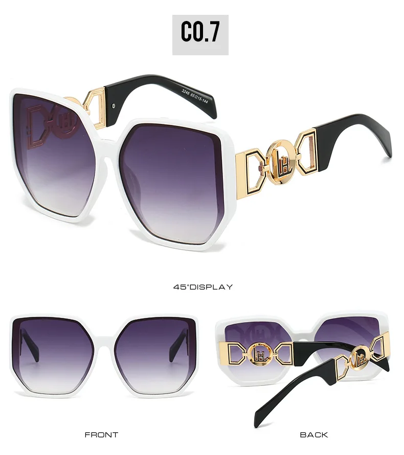 Übergroße Sonnenschutz, großer Rahmen, aushöhlen, Bügel, Uv400-Sonnenbrille, Damen, neu, 2025, elegante Luxus-Designer-Sonnenbrille, weiblich – Detail 13