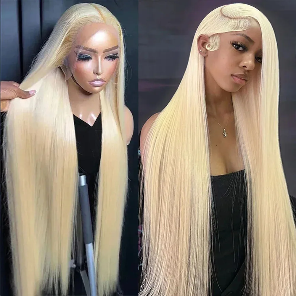 

13x4 13x6 HD Transparent 613 Blonde Lace Frontal Human Hair Wigs 613 Color Wig Brazilian Bone Straight Lace Front Human Hair Wig