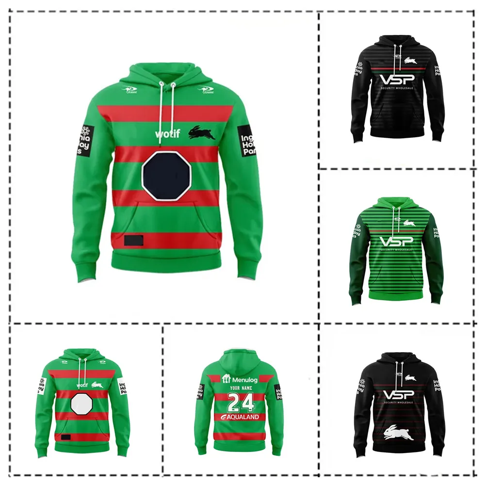 

Customization 2024 South Sydney Rabbitohs Home / Away / Training Hoodie Hat - Mens Size: S-5XL （Print Custom Name Number）