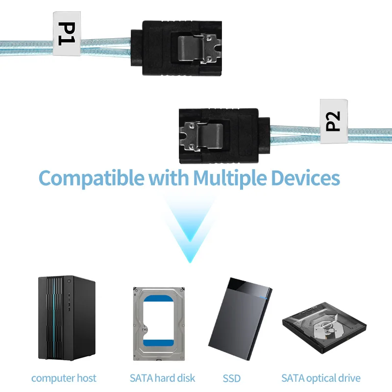 4/6 pcs/set Sata To Sata Cable 6 Ports/Set Date Cable 7 Pin Sata Sas Cable 6Gbps Sata To Sata HDD Cable Cord For Server Mining image 3