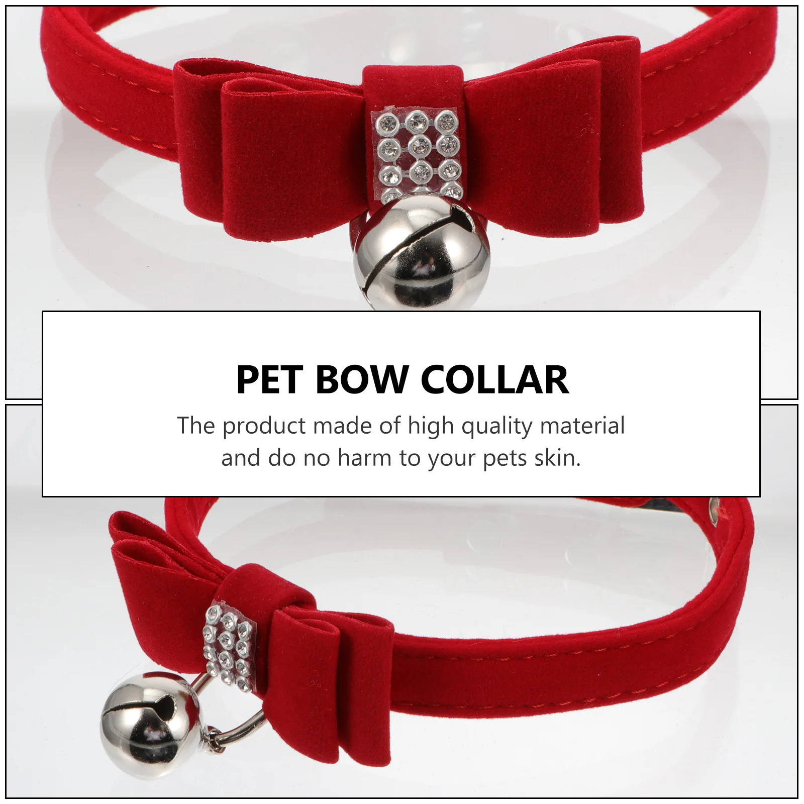 

Pet Puppy Bow Puppy Rhinestone Decorative For Dogs Cute Pet Bow Collar Collar With Bell Accessories Party Gift