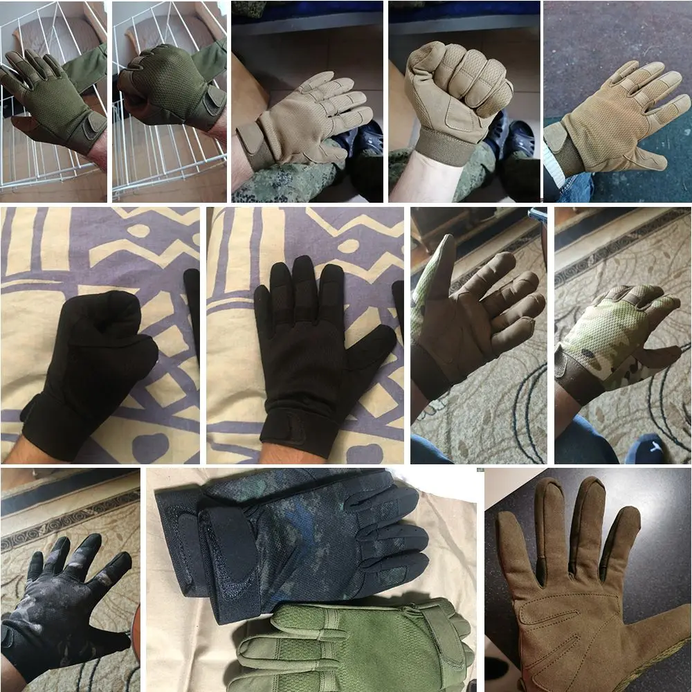 Leichte Jagdhandschuhe mit Vollfingerdesign, Atmungsaktive Taktische Outdoor-Sporthandschuhe für Paintball, Camping, Wandern, Radfahren, Angeln, Rutschfeste Ausrüstung – Detail 1