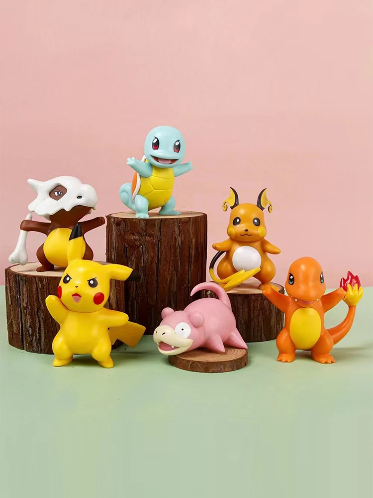 Hot Pokemon Anime Figuren Pikachu Speelgoed Model Charmander Psyduck Squirtle Jigglypuff Bulbasaur Kawaii Verzamelen Poppen Kids Gift - afbeelding 2