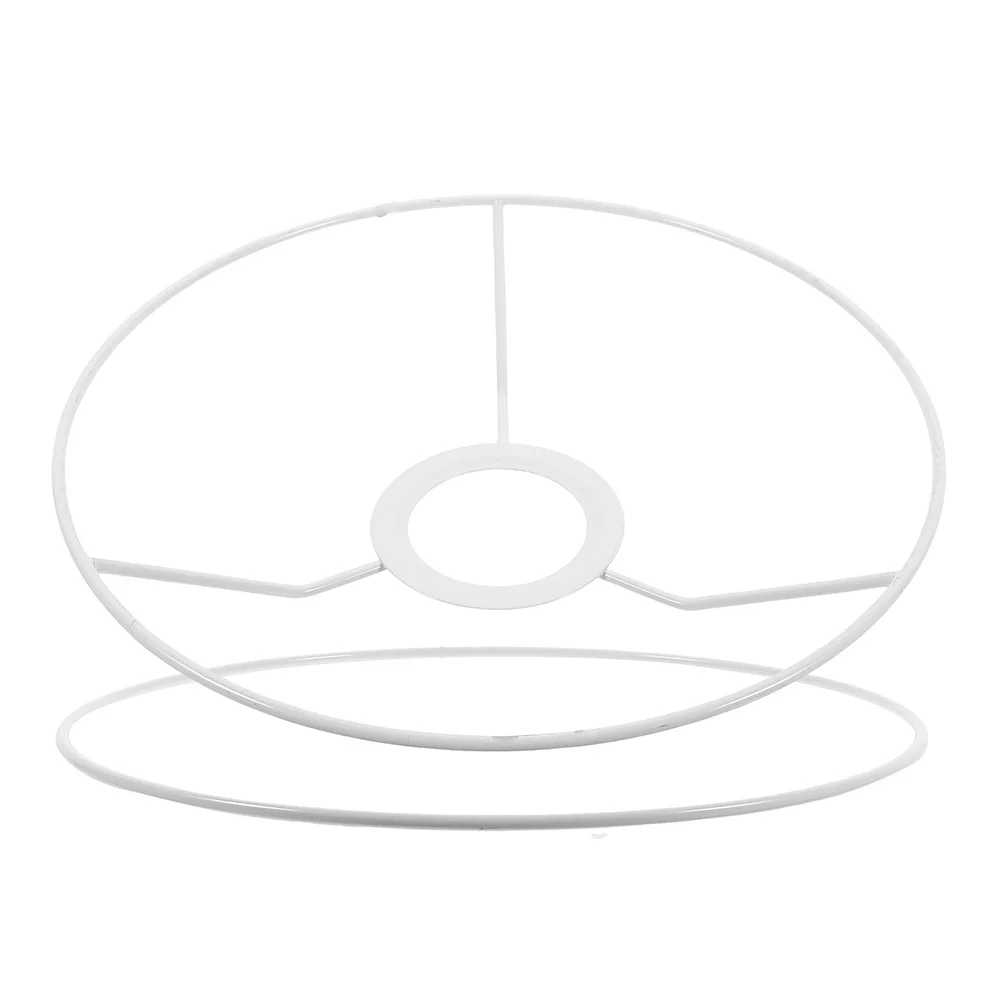 

1 пара круглых металлических проволочных абажуров, прочный кольцевой держатель абажура для лампы, ремонтная рамка для освещения «сделай сам» для настольной лампы