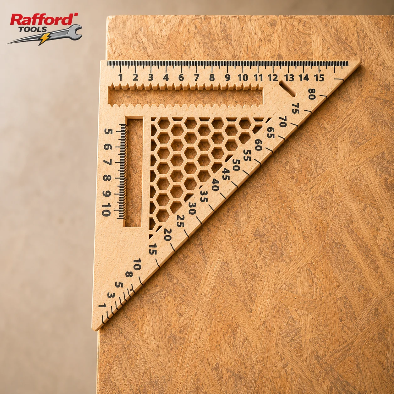 Rafford Carpenter Speed Square Triangle Ruler 6.7 Inch Aluminum Angle Measuring Tool Woodworking Layout Tool with Multi Angle Gu