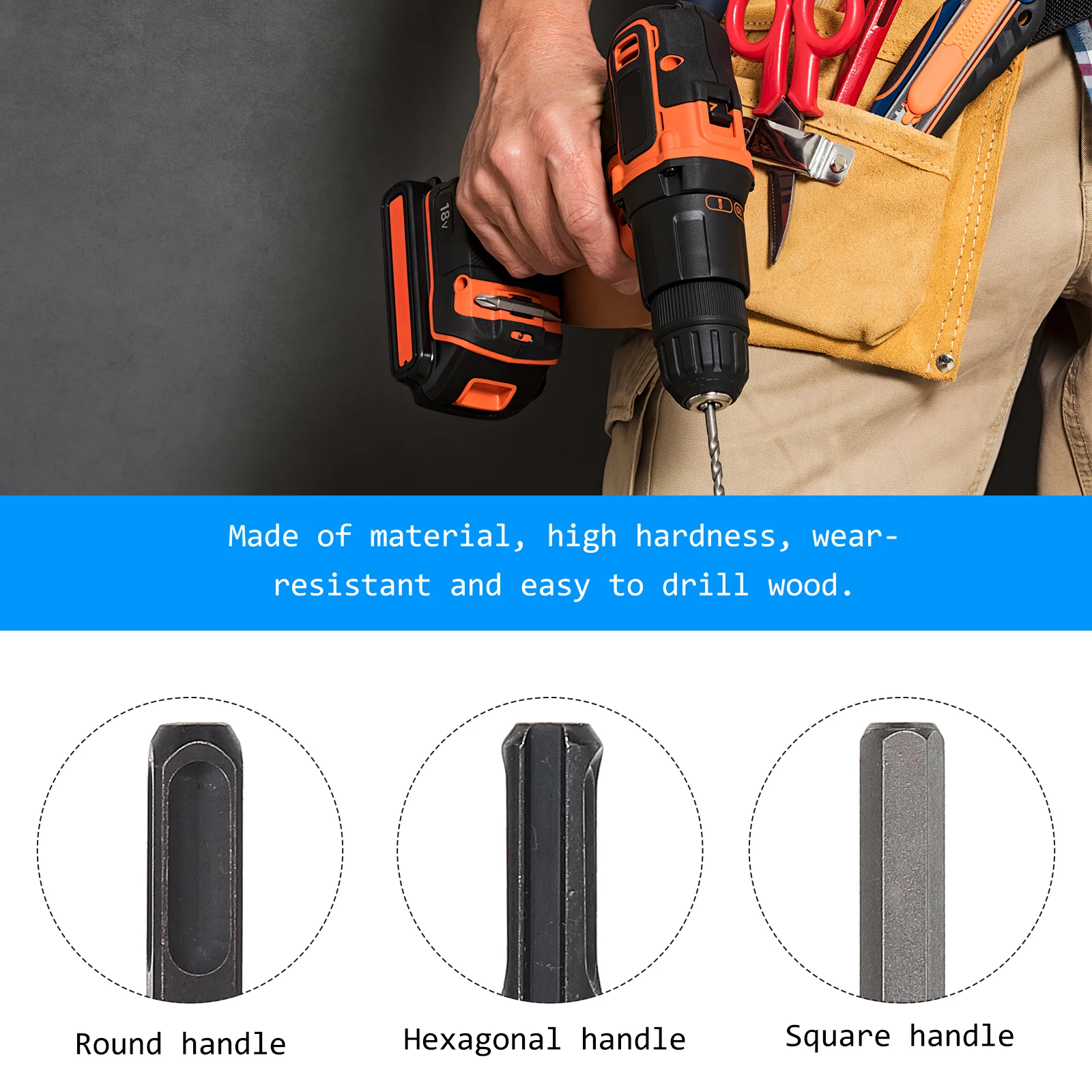 

3pcs Splitting Wood Drill Bit High Speed Steel Cone Design Efficient Woodworking Tool Firewood Splitter Stainless Steel