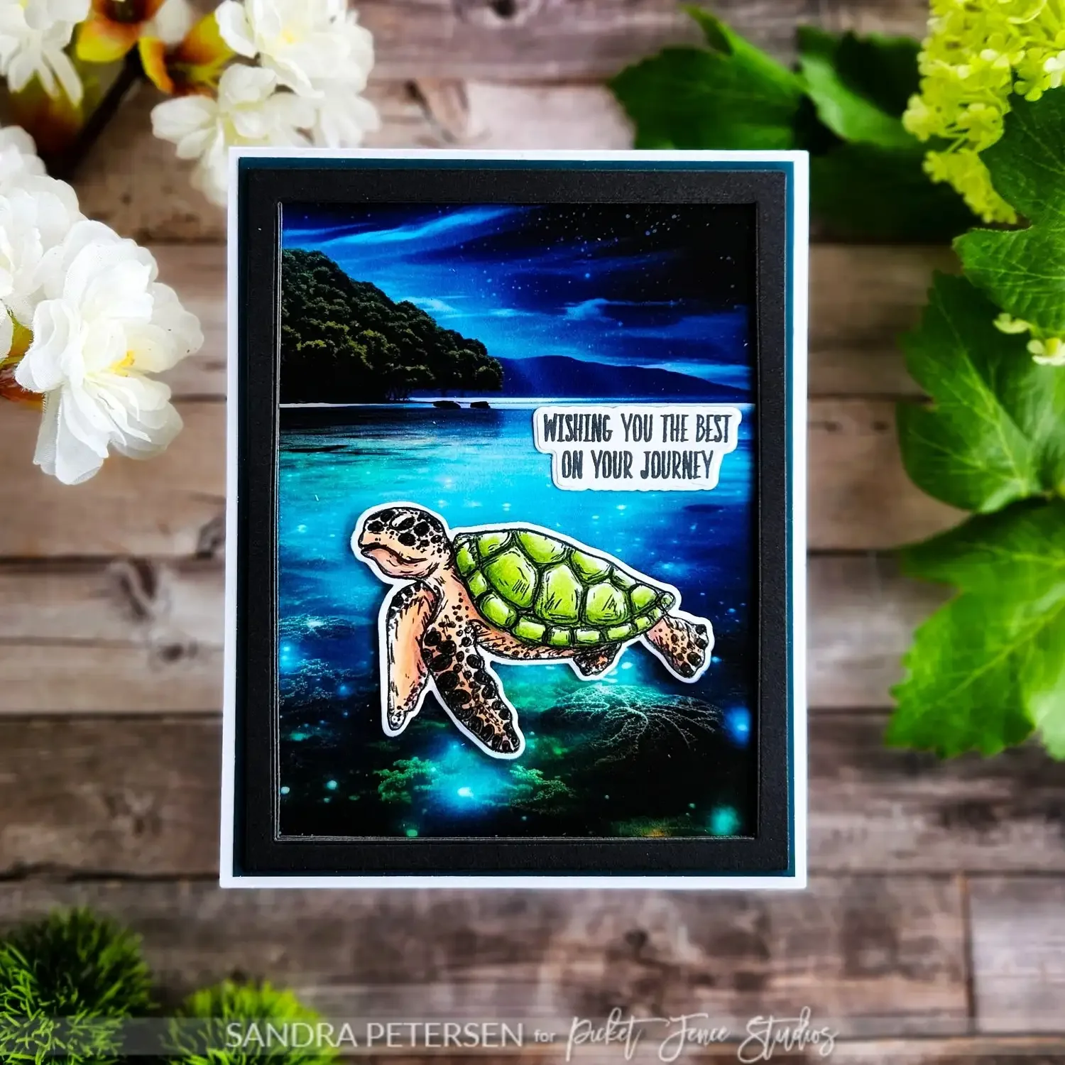 Fascinating A Sea Turtle's Journey Metal Cutting Die And Stamps Scrapbooking Background DIY Decoration Craft Embossing Stencil