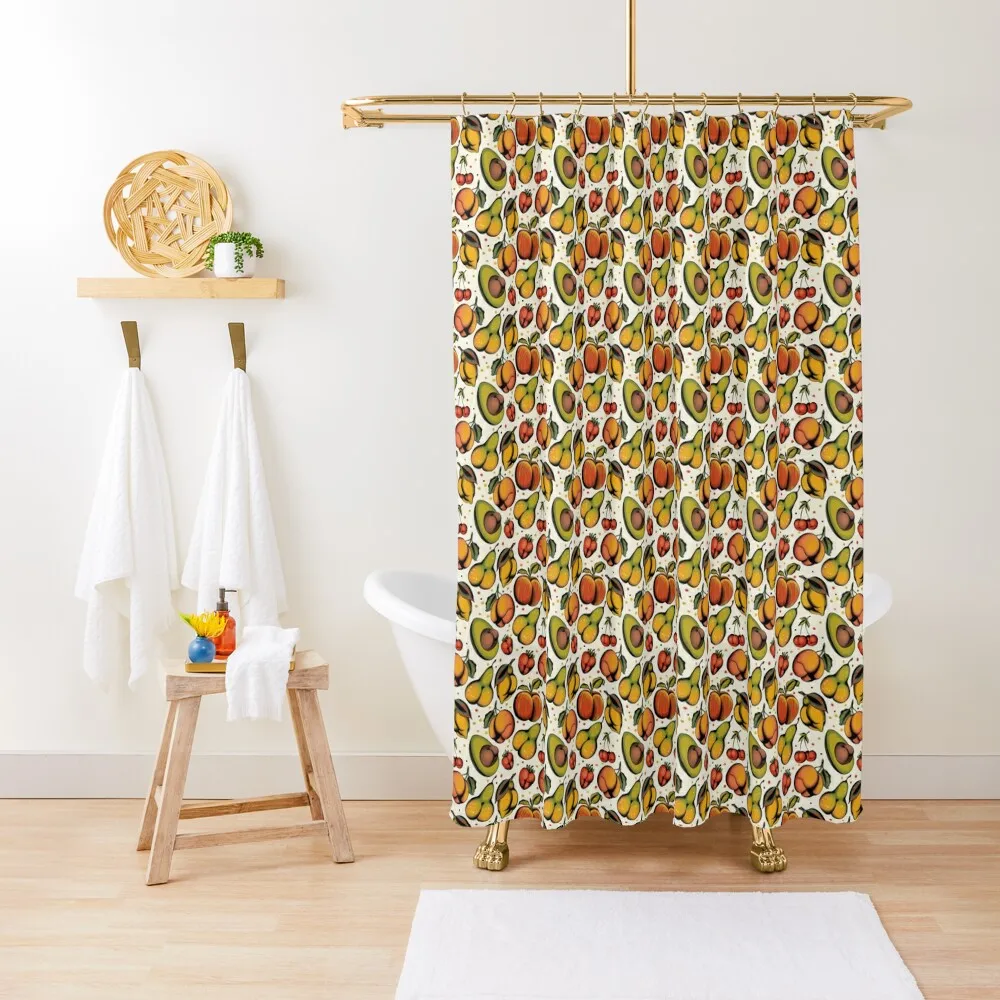 Tutti frutti, sexy fruits tattoo flash Shower Curtain Curtain Bathroom Waterproof Bath Curtain And Anti-Mold