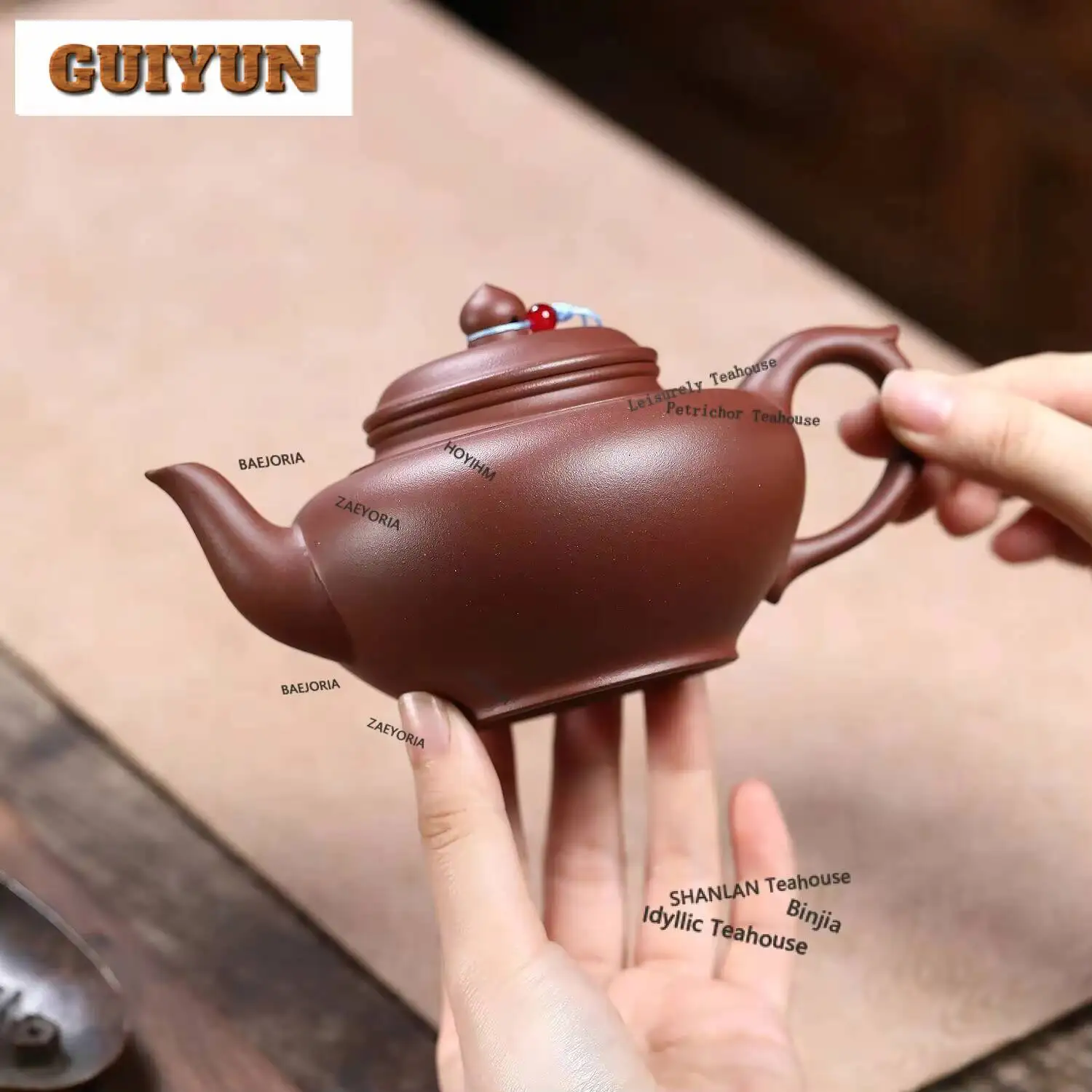 290ml Boutique Yixing Purple Clay Teapots Handmade Laughing Sakura Pot Raw Ore Di Cao Qing Mud Kettle Chinese Zisha Tea Set