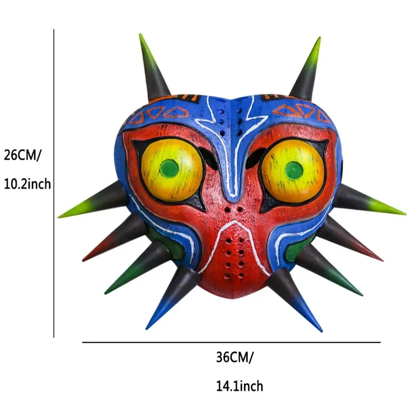 Cafele juego Zelda Breath Of The Wild Majora máscara de látex hecha máscaras COS de Majora para adultos accesorios de Cosplay de Halloween ujfj