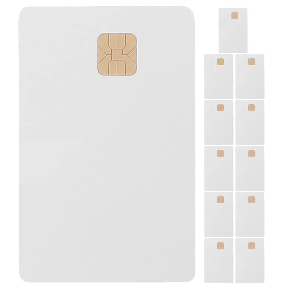 Tarjetas blancas de tarjeta Ic con Chip, tarjetas de PVC en blanco para sistema de Control de acceso, tarjeta de llave de Hotel reutilizable, 12 Uds.