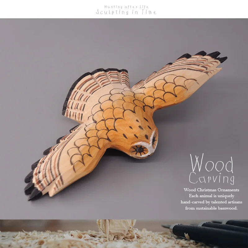 รูปปั้นสัตว์แกะสลักไม้ รุ่นนกฮูก นกกระจอกเทศ หมีดำ นกฟลามิงโก้ กวางเอลก์ งานแกะสลักมือโดยช่างผู้เชี่ยวชาญ งานไม้เนื้อแข็ง ของตกแต่งสะสม ของเล่นตั้งโต๊ะ