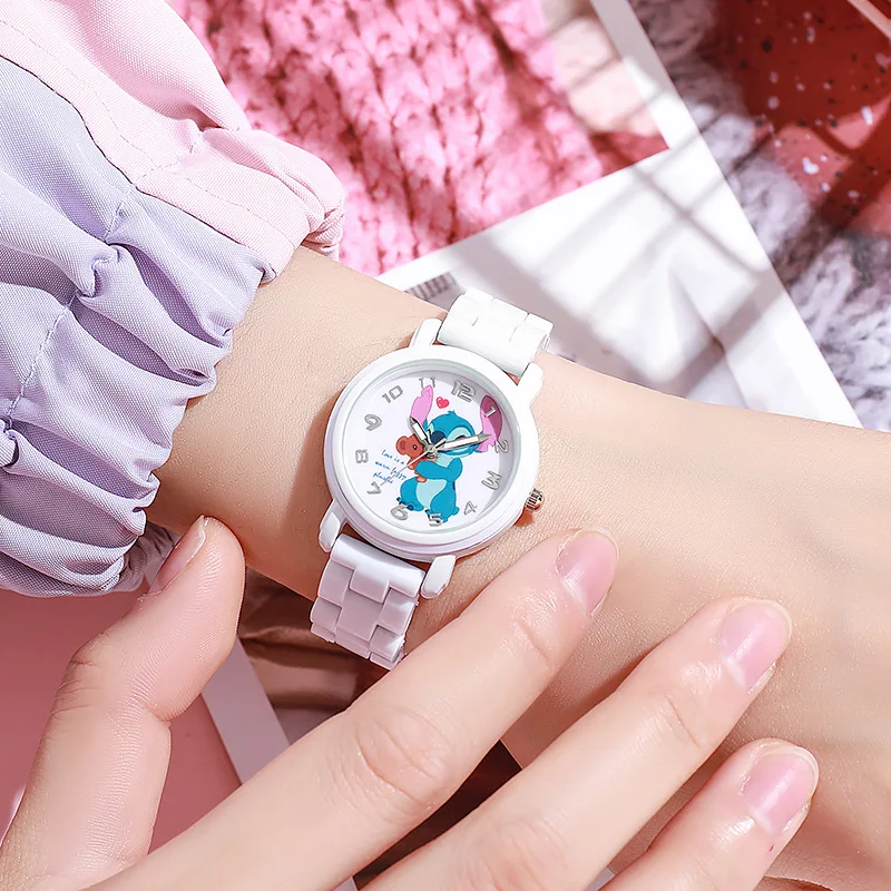 New Cute Stitch StarCraft Baby Children's Cartoon Watch Stitch Children's Student Boys and Girls Junior High School Watch Gift