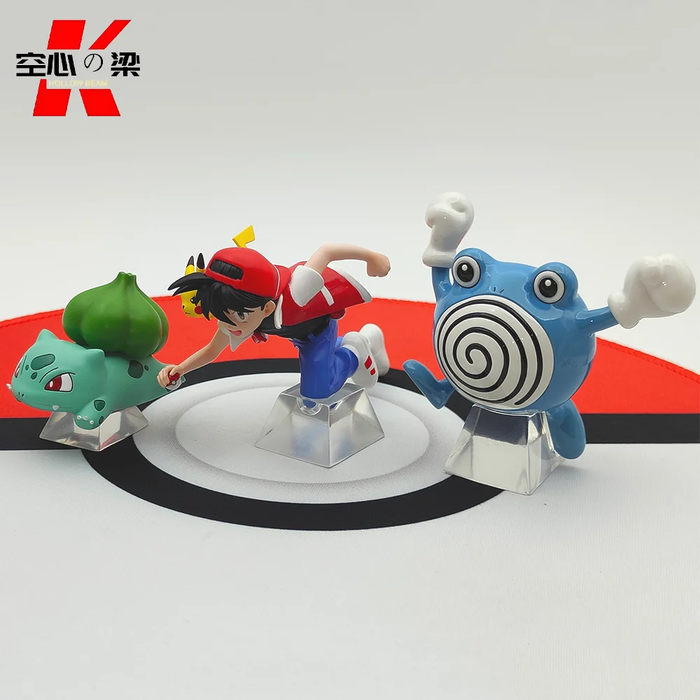 [1/20 Scale World] Red & Pikachu & Poliwhirl & Bulbasaur Man Of Battle Toy Figure Decoration