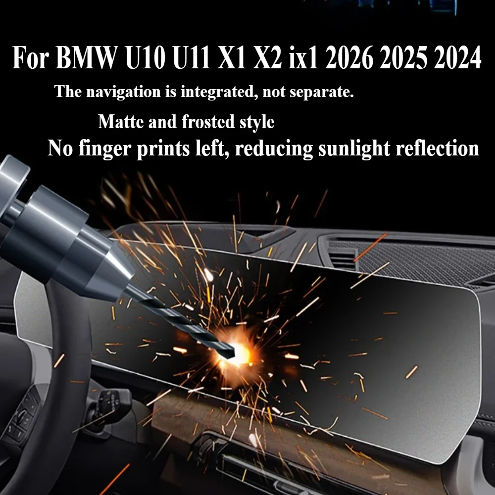 Tempered Glass Protective Film For BMW U10 U11 X1 X2 ix1 2025 2026 LCD GPS Navigation Media Touch Display Screen Car Accessories
