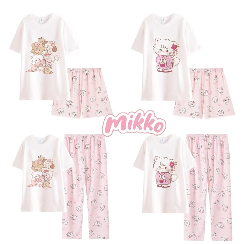 

New Mikko Pajamas Pullover Cartoon Cammy Cotton Crew Neck Loungewear Can Be Worn Over Casual Suit Girls' Holiday Gifts