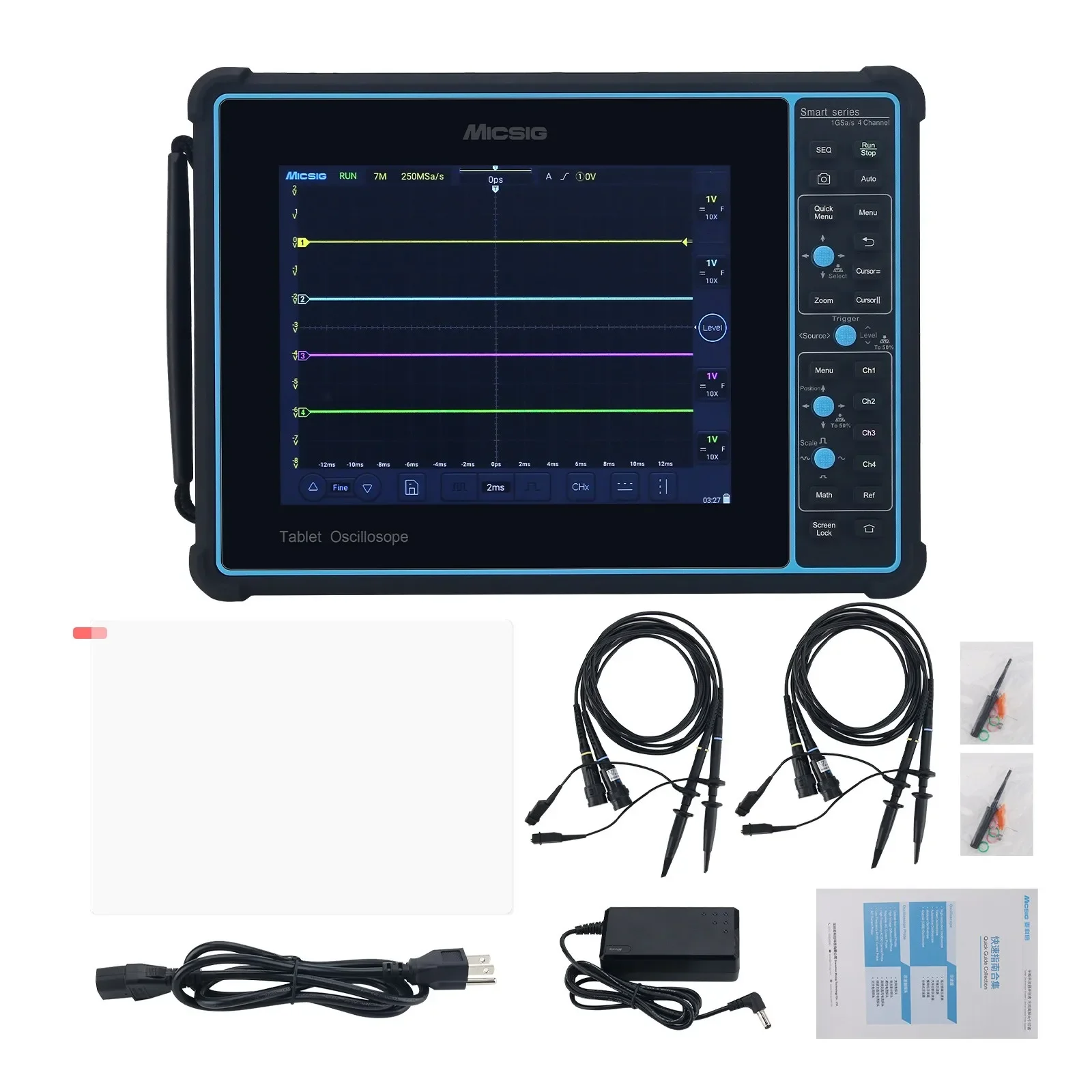 

Micsig STO1004 4CH 100MHz 1GSa/s Smart Tablet Oscilloscope Digital Oscilloscope 8 Inch Touch Screen