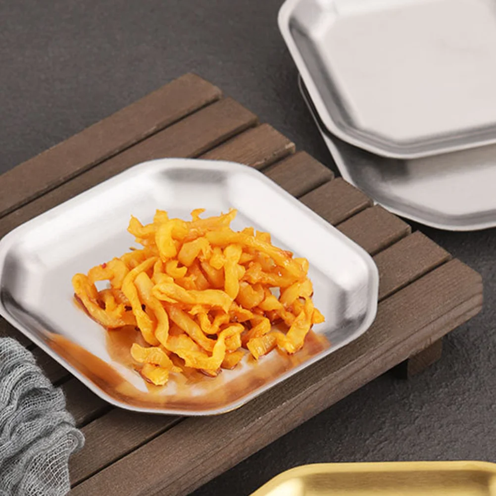 

Stainless Steel Snack Dish Premium Material Practical Multi-Functional Food Storage Plate Kitchen Tableware Home Hotel