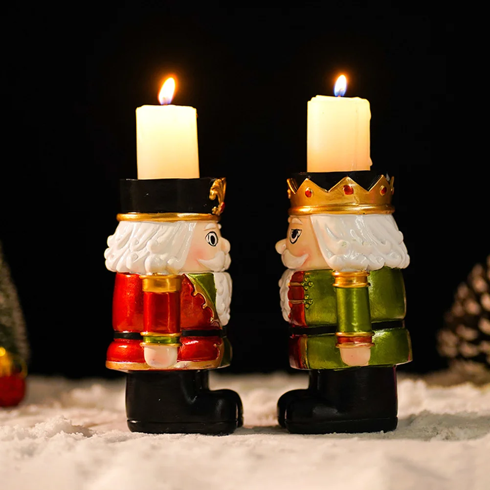 

Nutcracker Holder Christmas Resin Crafts Decoration Tabletop Stand Desktop Ornament Winter Party Home Decor