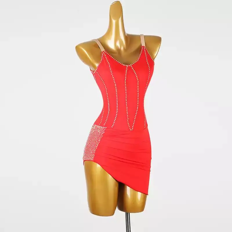 

Latin Dance Dress Womens Costume Girls Prom Wear Clothes New Practice Sports Ballroom Competition Suit Female Sexy Stage Outfit