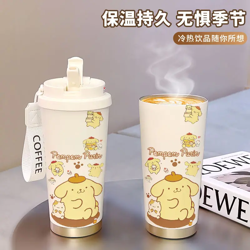 PomPomPurin Anime Kawaii Sanrio Ins Sippy Storage Cup Cute Cartoon Thermos di grande capacità tazza d'acqua regali di natale per ragazze