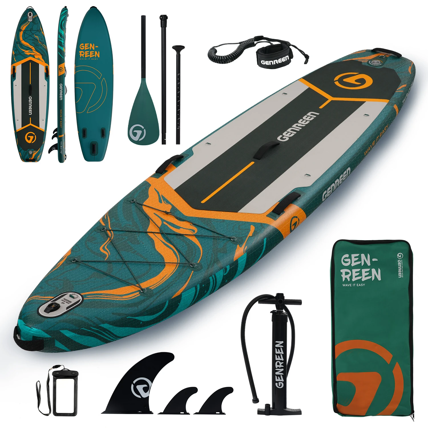 Deska SUP 11'34: Stabilna, Szeroka, Udźwig 204 kg