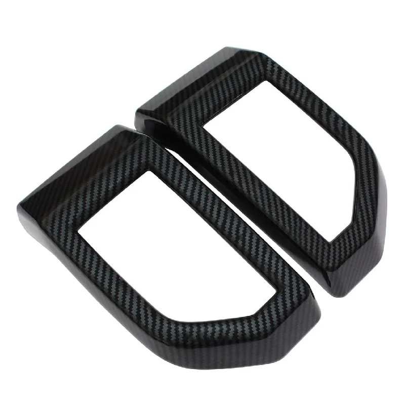 2Pcs ABS Carbon Fiber Side Air Conditioning Vent Outlet Cover Trim Sticker Car Dashboard Frame for Ford F150 2015-2019