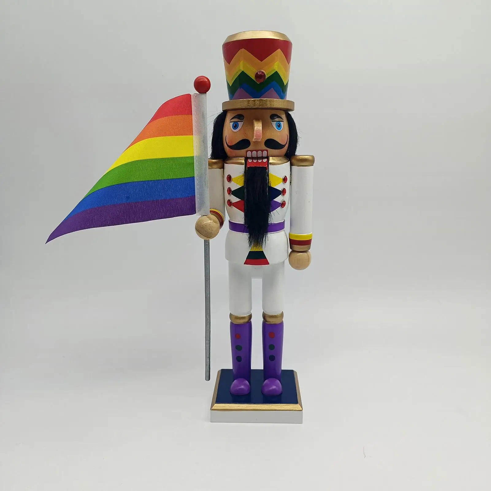 

Скульптура Щелкунчика, деревянная фигурка Щелкунчика, рождественское украшение для женщин и мужчин, коллекционные украшения, традиционные для книжной полки