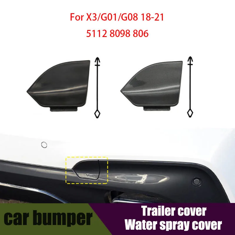 

Rear Bumper Tow Hook Cover Towing Eye Cap For BMW X3 G01 M-Bumper G08 2018-2021 Trailer Cover Decoration 5112 8098 806