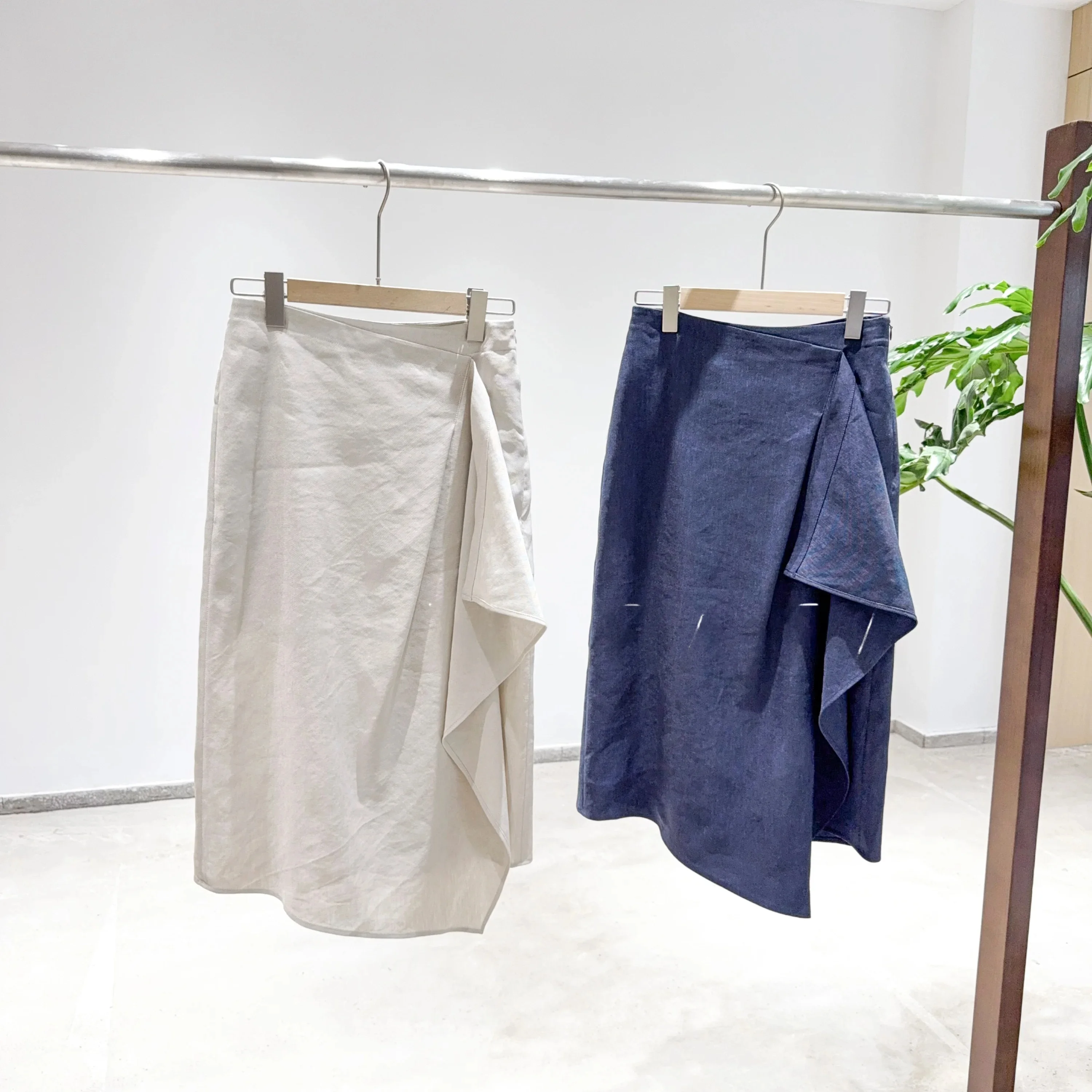 Mimifafa EBM Pure Original 26 New High-End Linen Fabric Design Multi-Piece Straight-Cut Half Skirt Women's Fashion Spring Season