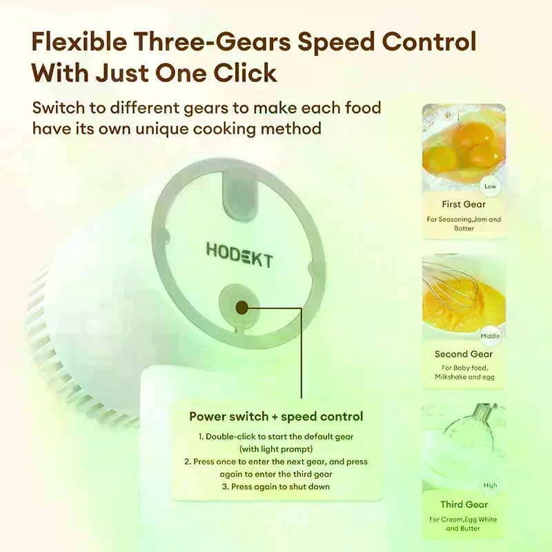 3-in-1 Electric Handheld Mixer Portable Whisk Multi Blender For Baking Egg Beater Food Processor Kitchen Tools With Box