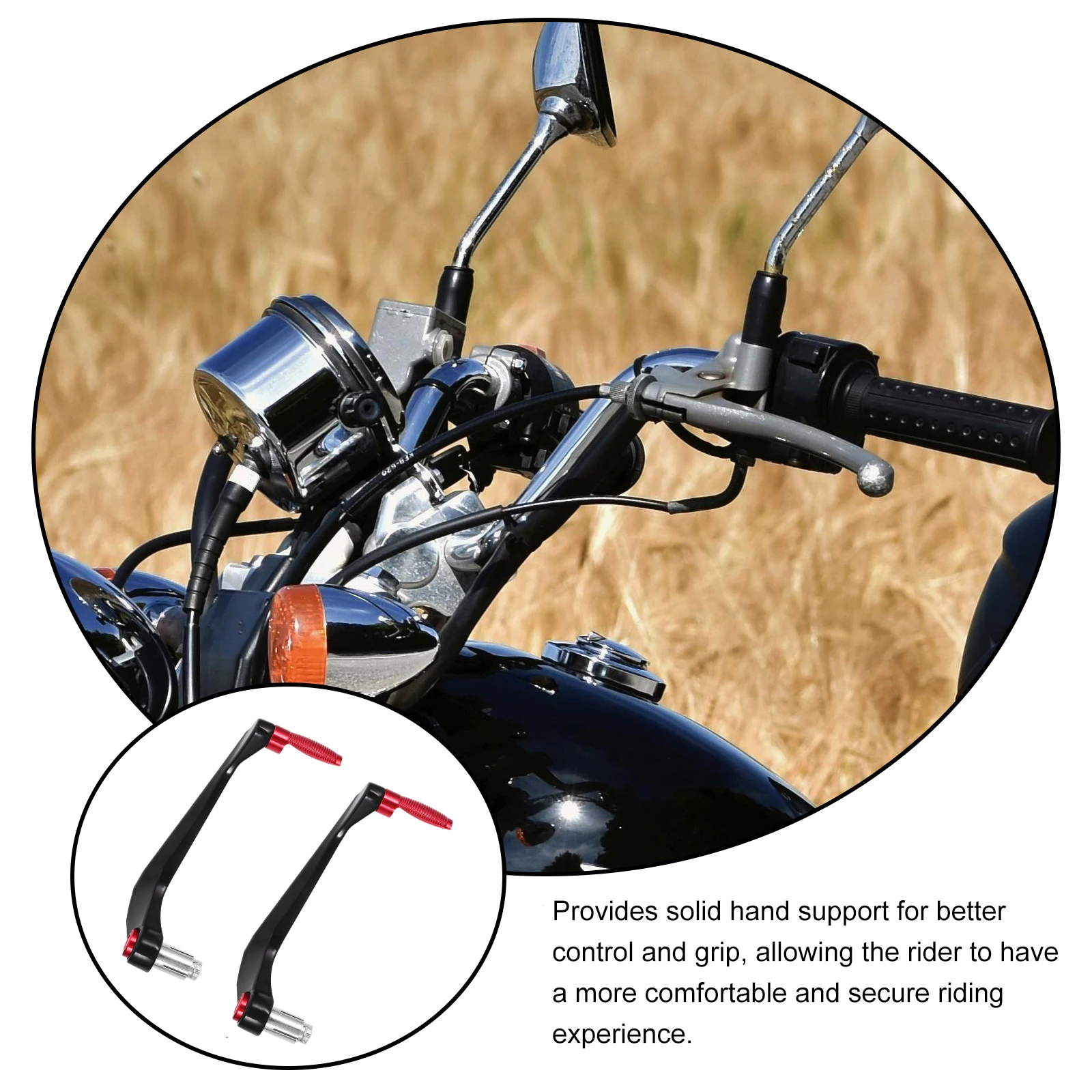 

1 Pair Universal Handlebar Guard For Motorcycle Metal Handguard Protector Anti-Fall Support Off-Road Racing Bikes