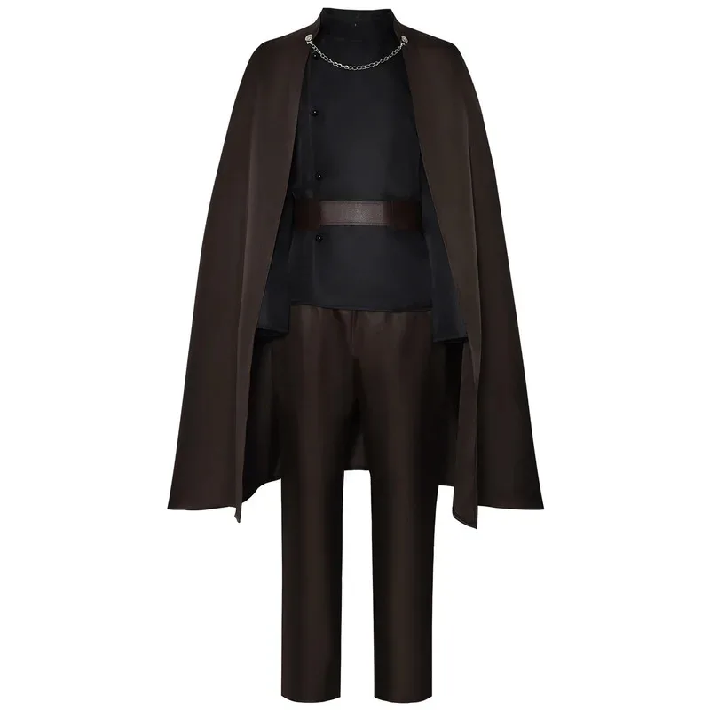 Aa124LQMovie Sternenkriege Count Cosplay Traje Casaco Camisa Calças Cinto Jedi Conselho Dooku Role Play Uniforme Guerreiro Hallow
