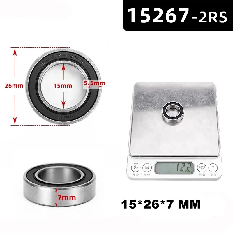15267-2RS 15267RS MR15267 15267 2RS GCR15 Ball Bearing 15x26x7mm Bike Wheels Bottom Bracket Repair Bearing 15*26*7 MM