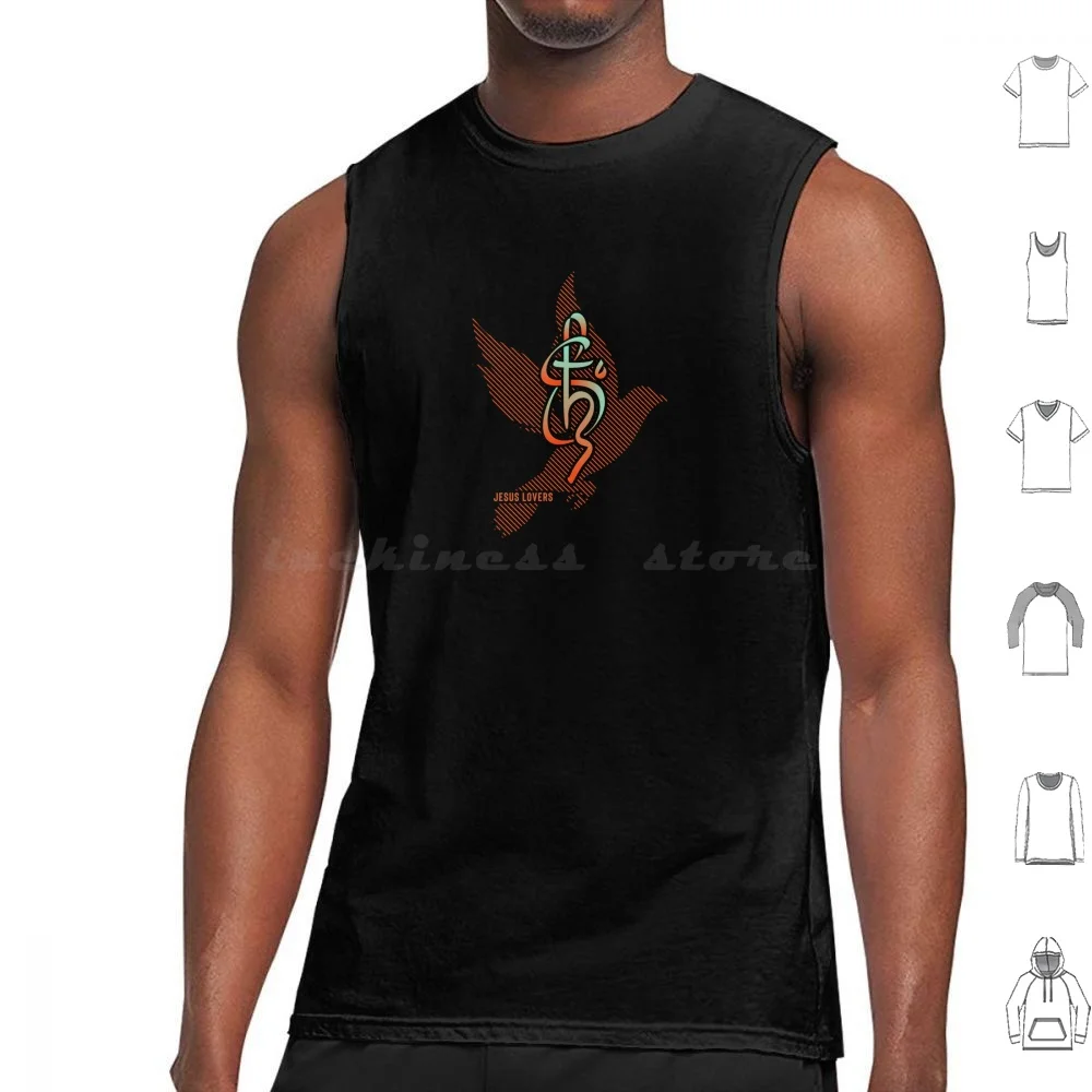 Shyju Mathew Jesus Lovers Dove Design Tank Tops Print Cotton Shyju Mathew Jesus Lovers Dove Design Christian Bible Holy