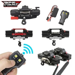 Controller Wireless per verricello elettrico doppio automatico in metallo per aggiornamento 1/10 RC Crawler Car Axial TRX4 SCX10 90046 RC4WD D90 KM2