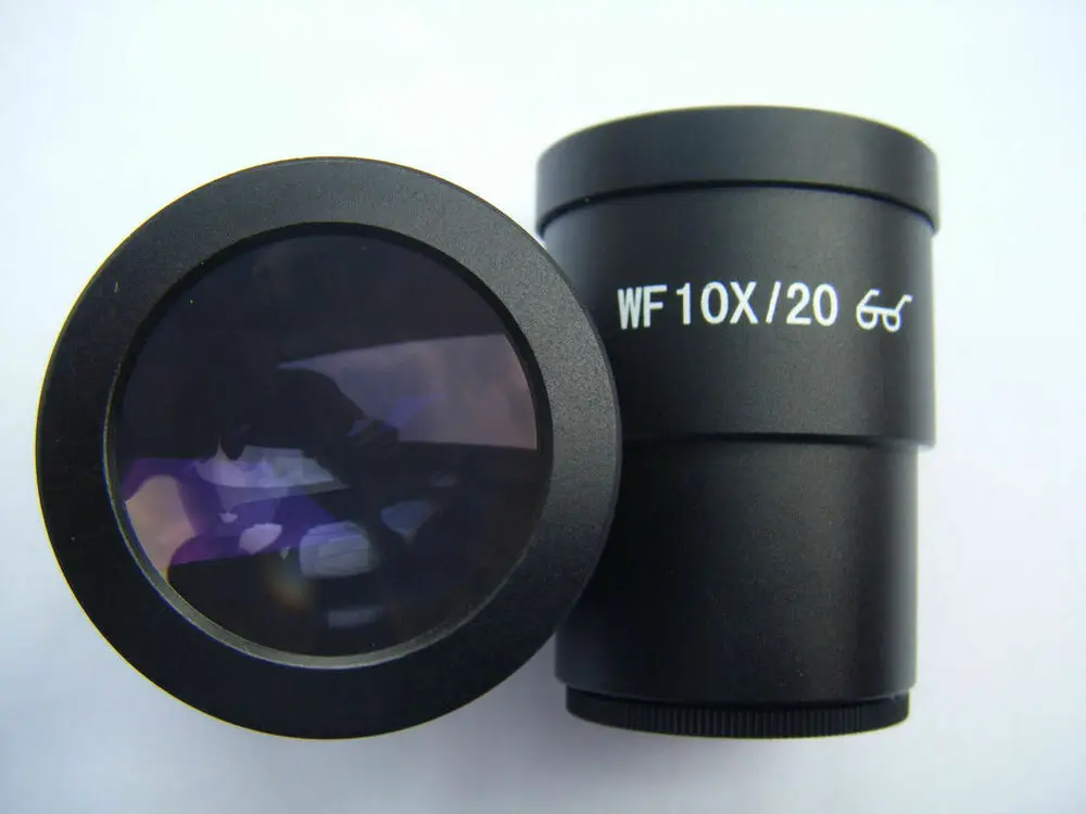 A PAIR OF WF 10X/20 EYEPIECE FOR NIKON OLYMPUS LEICA ZEISS STEREO MICROSCOPE