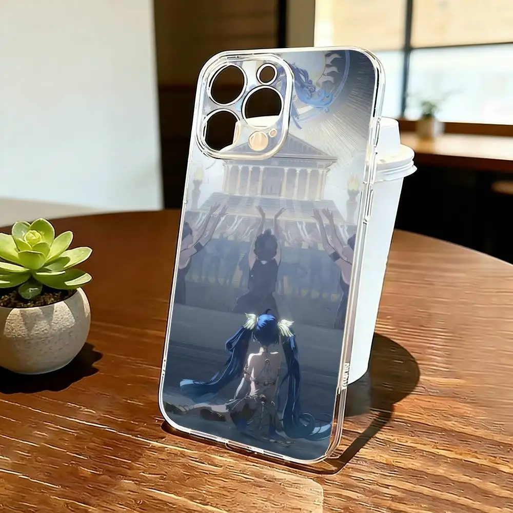 Wuthering Waves Iuno Phone Case Transparent Silicone Soft For iPhone 17 16 15 14 13 12 11 Mini Pro Max Plus