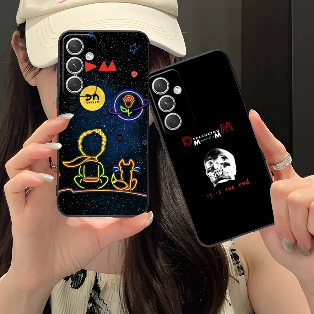 โทรศัพท์มือถือD-DepecheสําหรับSamsung Galaxy S24 S23 S22 S21 S20 S10 S9 Plus FE Ultra Liteปกสีดําสมาร์ทโฟน