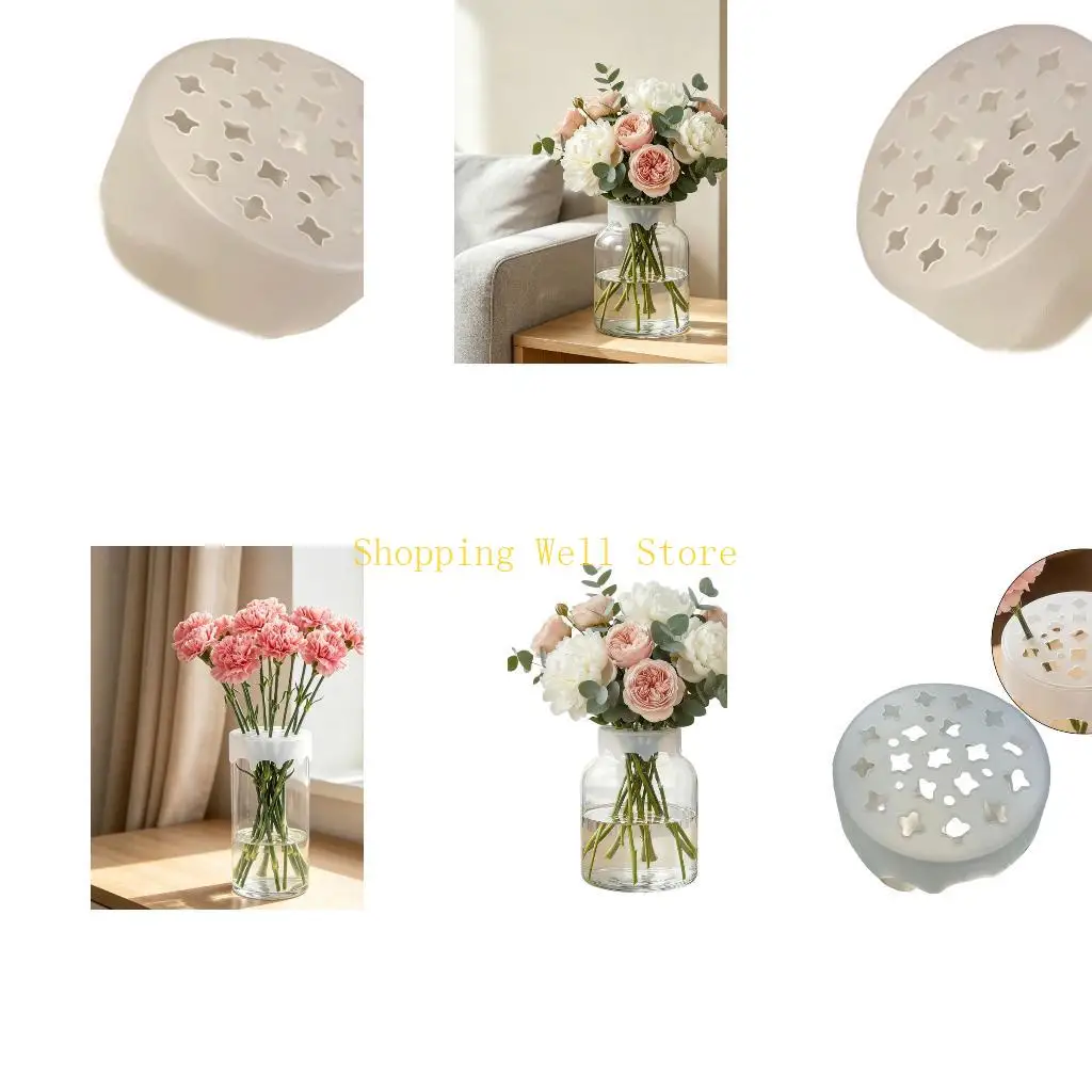 KX4B Silicone Mesh Insert For Flower Vases Craft Projects Office Organization