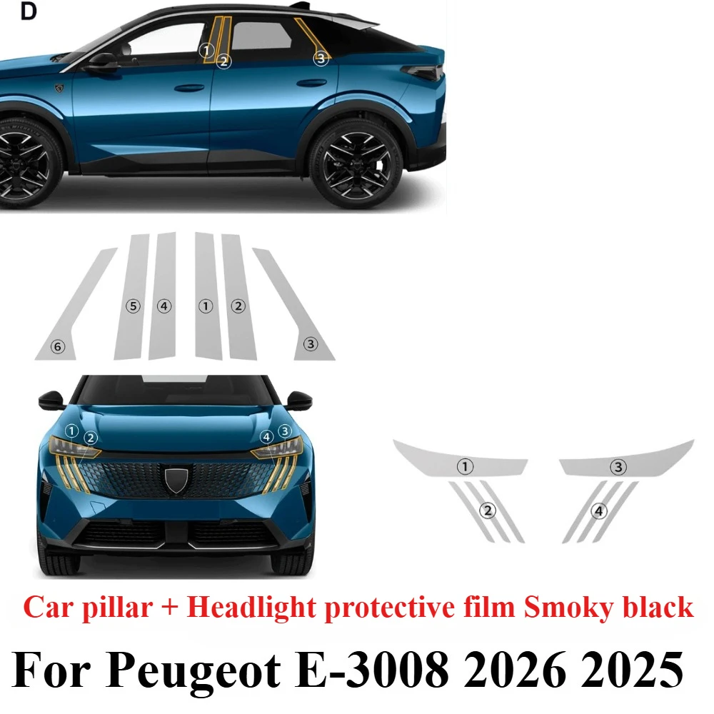 PPF-Schutzfolie für Peugeot E-3008 E-5008 2026 2025 Transparente TPU GPS-Navigations- und Schalttafel-Mittelkonsolen-Autozubehör – Detail 5