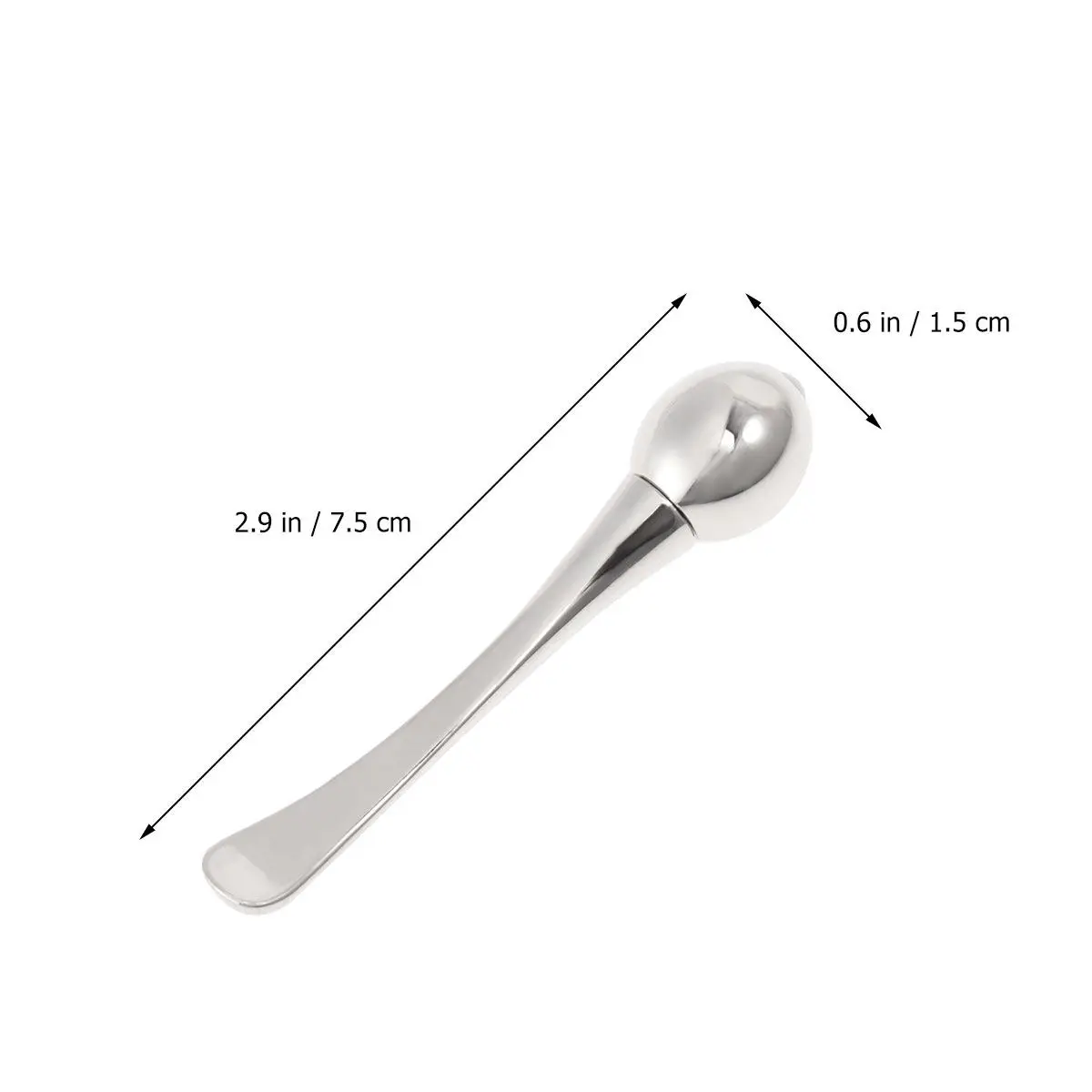 Silver Eye Cream Massager Stick Zinc Alloy Portable Mini Eye Face Tool Circulation Improve Skin Care Massage Tool
