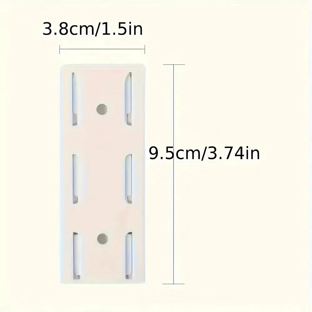 10/6/4pcs Wall-Mounted Power Strip Holder Self-Adhesive Desktop Socket Fixer Strip Fixator Plug Socket Cable Wire Organizer Rack image 2