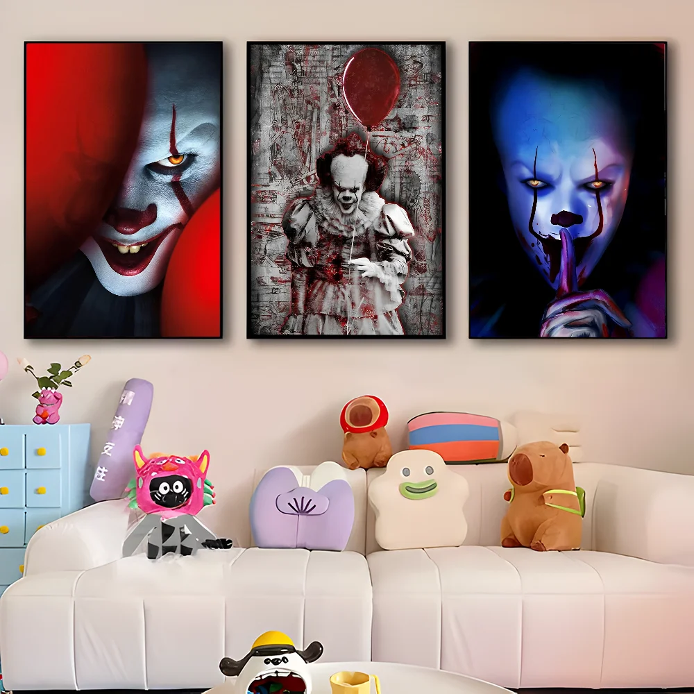 ملصقات Pennywise خمر ، مهرج ، تطفو عليه ، يطبع الرعب ، غرفة ، بار ، مقهى ، ديكور المنزل ، حار ، نوعية جيدة