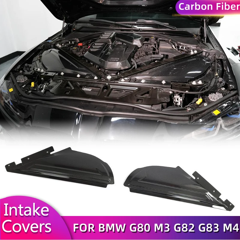 

Car Engine Air Intake Triangular Cover for BMW 3 4 Series BMW G80 M3 G82 G83 M4 2021-2023 Inside Engine Cover Trims Dry Carbon